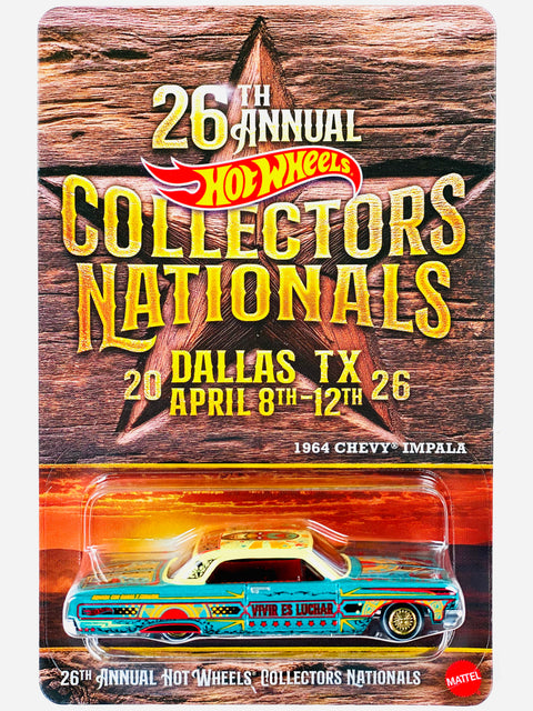 Hot Wheels Convention 2026 Dallas, TX 26th Annual Collectors Nationals 1964 Chevy Impala Dinner Car Non-Stickered