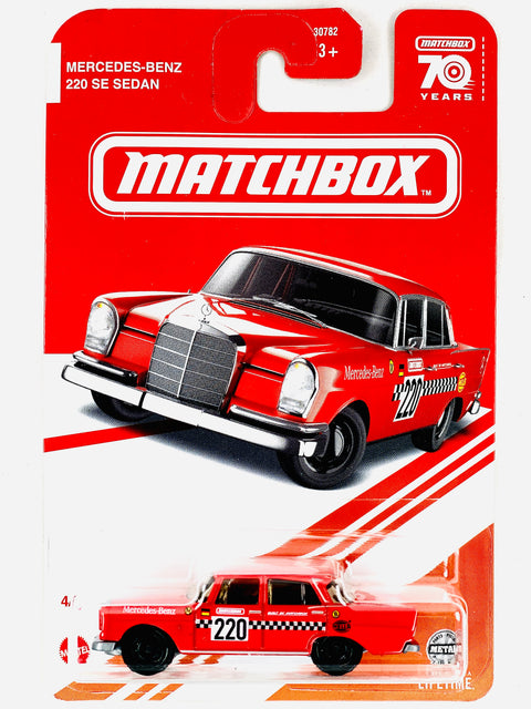 Matchbox 2023 70 Years Mercedes-Benz 220 SE Sedan - Damaged Card