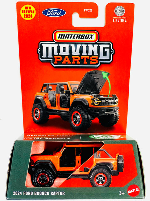 Matchbox 2026 Moving Parts Case K 2024 Ford Bronco Raptor 