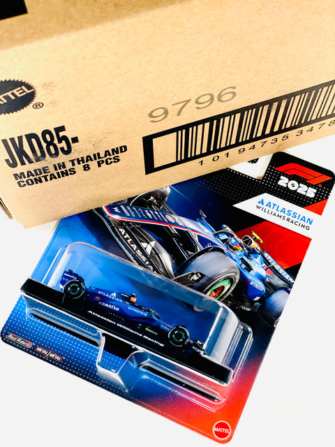 Hot Wheels 2025 F1 Formula 1 Race Team Carlos Sainz Williams Formula 1 Team #55 Factory Sealed Solid Pack (8 Cars)
