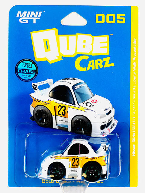 Mini GT QubeCarz Series 1 Liberty Walk Nissan LB-Super Silhouette S15 Silvia Liberty Walk Presentation #005 Chase