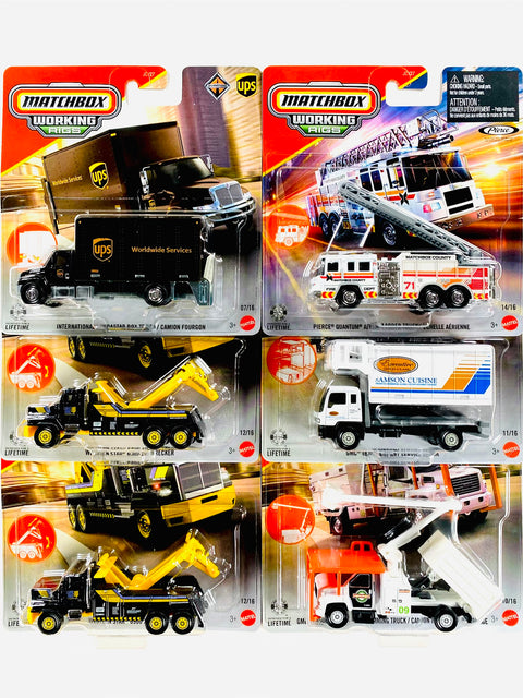 Matchbox 2025 Real Working Rigs Factory Sealed Case H (6 Cars)