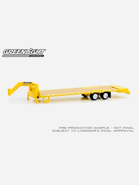 Greenlight Gooseneck Trailer in Yellow W/ Red & White Conspicuity Stripes