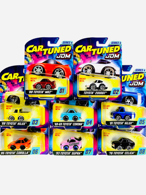 CarTuned Series 4 JDM Tuners Assortment Factory Sealed Assortment Case (8 cars)