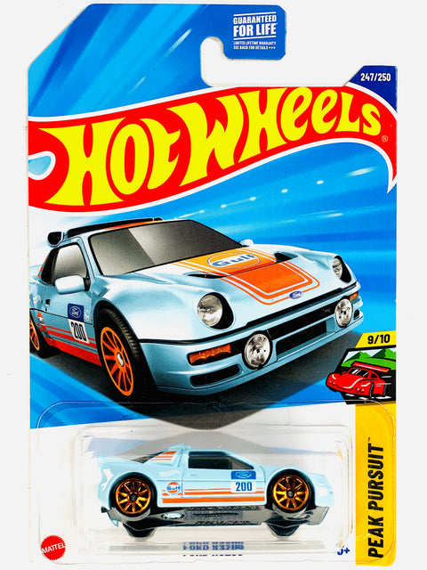 Hot Wheels 2025 Peak Pursuit Gulf Ford RS200 - Damaged Card