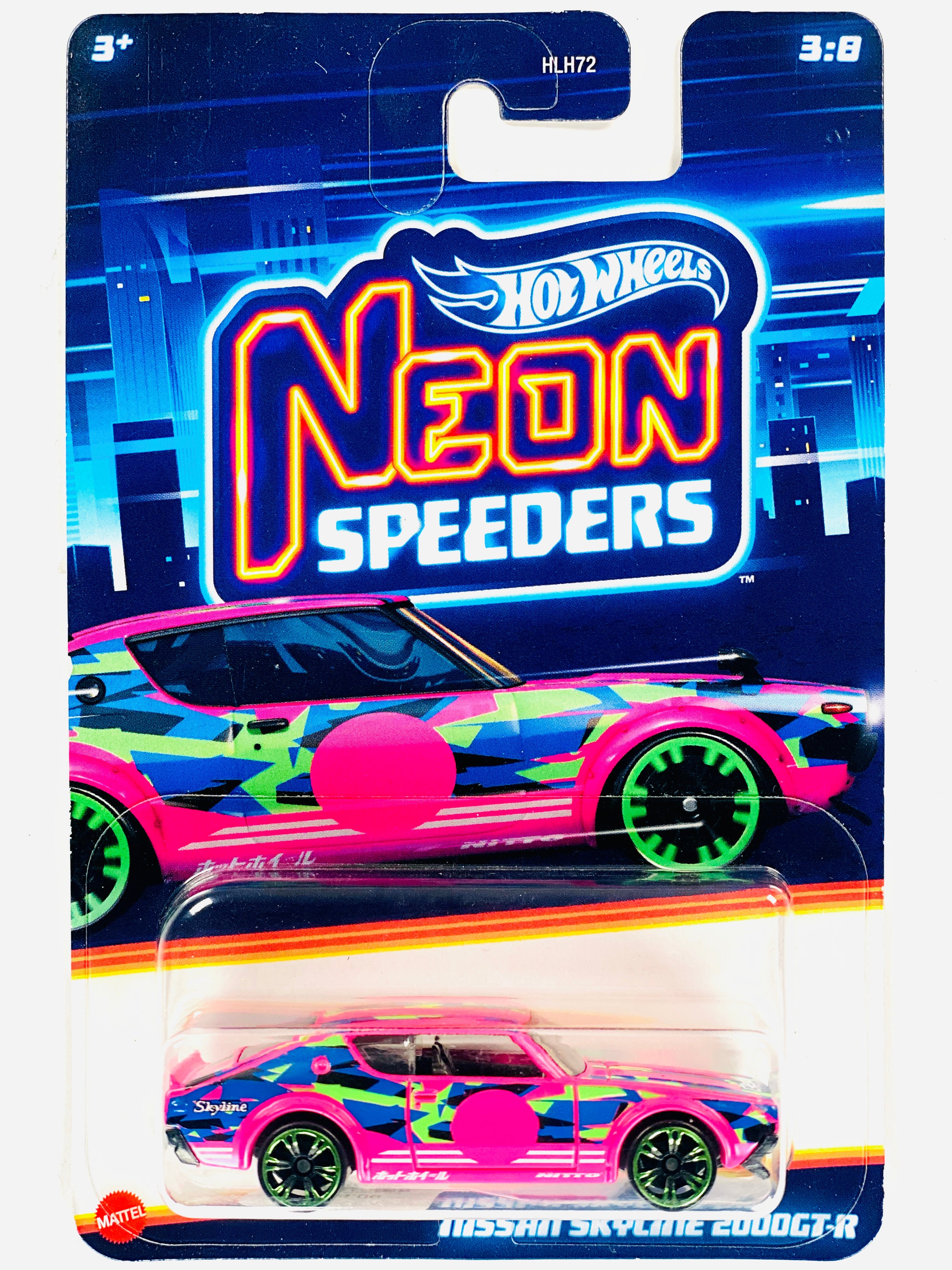 THE 疾る！　NEW SKYLINE STORY　VHS Hot Wheels 2024 Neon Speeders Nissan Skyline 2000GTR - Damaged