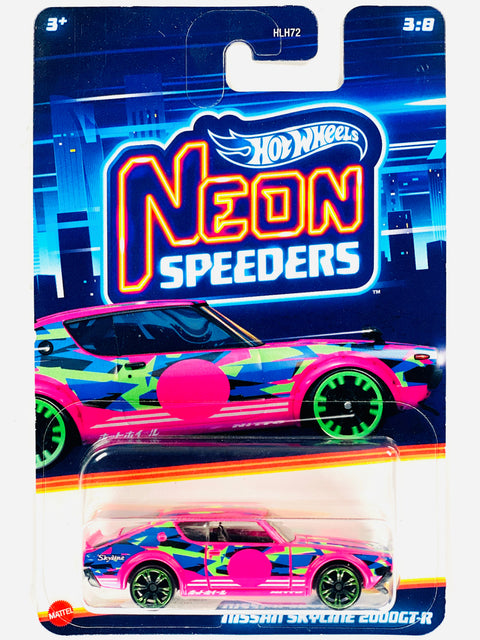 Hot Wheels 2024 Neon Speeders Nissan Skyline 2000GTR - Damaged Card/Blister