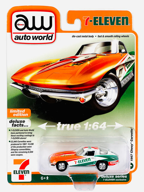 Auto World 7-Eleven 1967 Chevy Corvette - Damaged Card/Blister