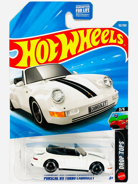 Hot Wheels Drop Tops Porsche 911 Turbo Cabriolet White (52/250) - Damaged Card