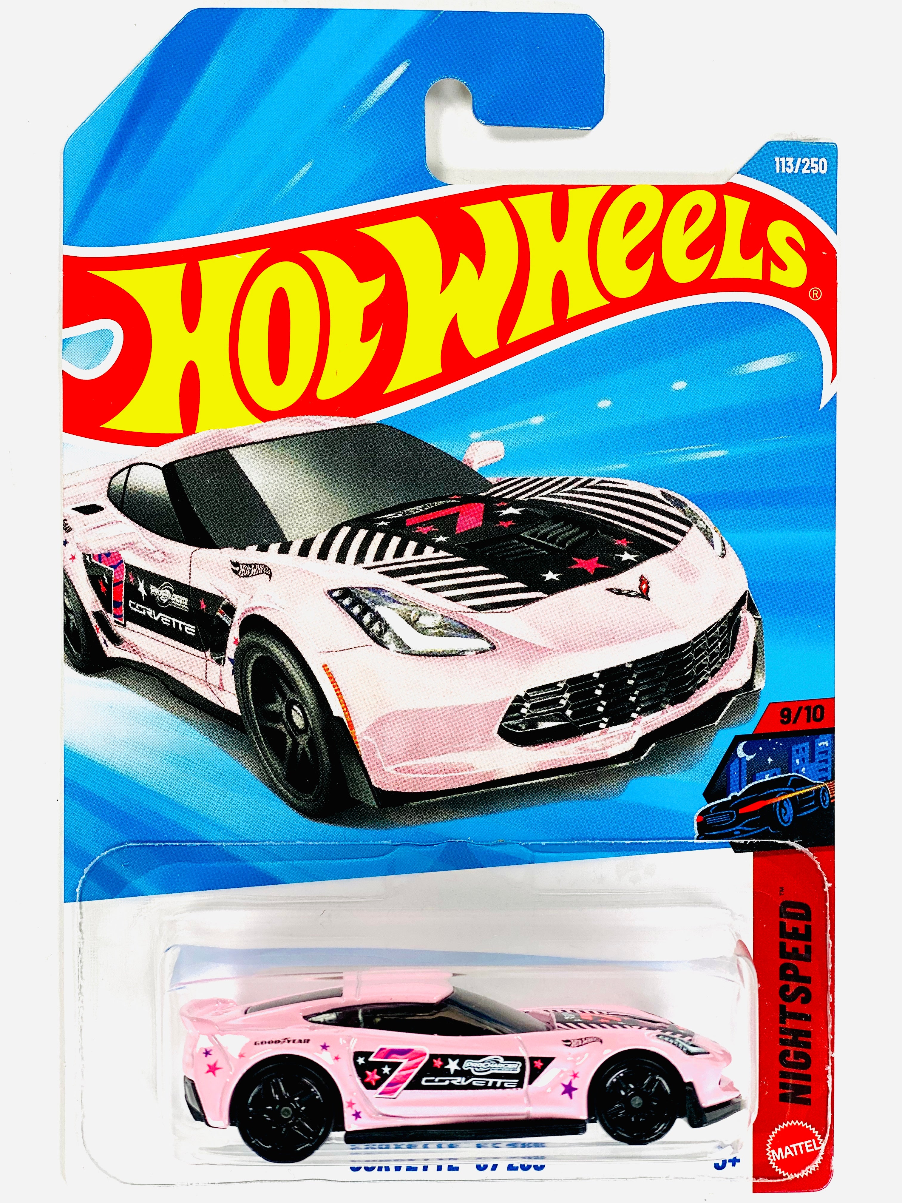 Hot Wheels Nightspeed Corvette C7 Z06 Pink (113/250) - Damaged