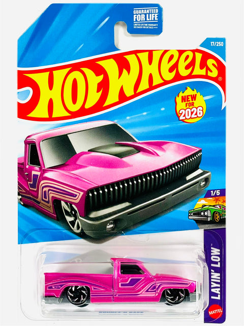 Hot Wheels Layin' Low Bounce'n Bass Pink (17/250) - Damaged Card
