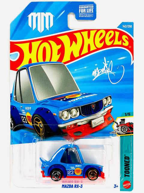 Hot Wheels Tooned Mad Mike Mazda RX3  - Damaged Card/Blister