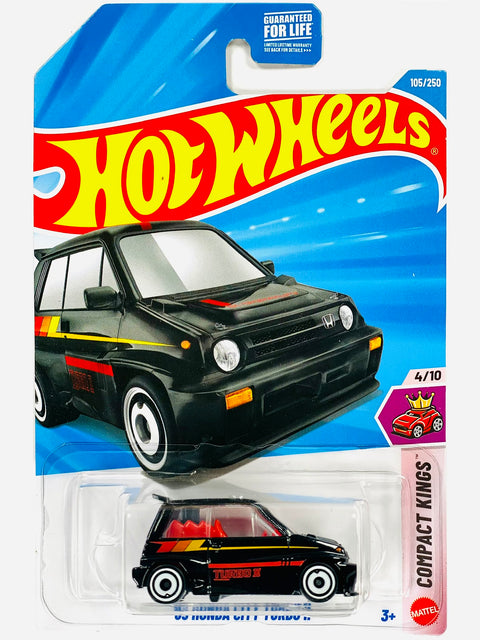 Hot Wheels Compact Kings '85 Honda City Turbo II Black (105/250) - Damaged Card