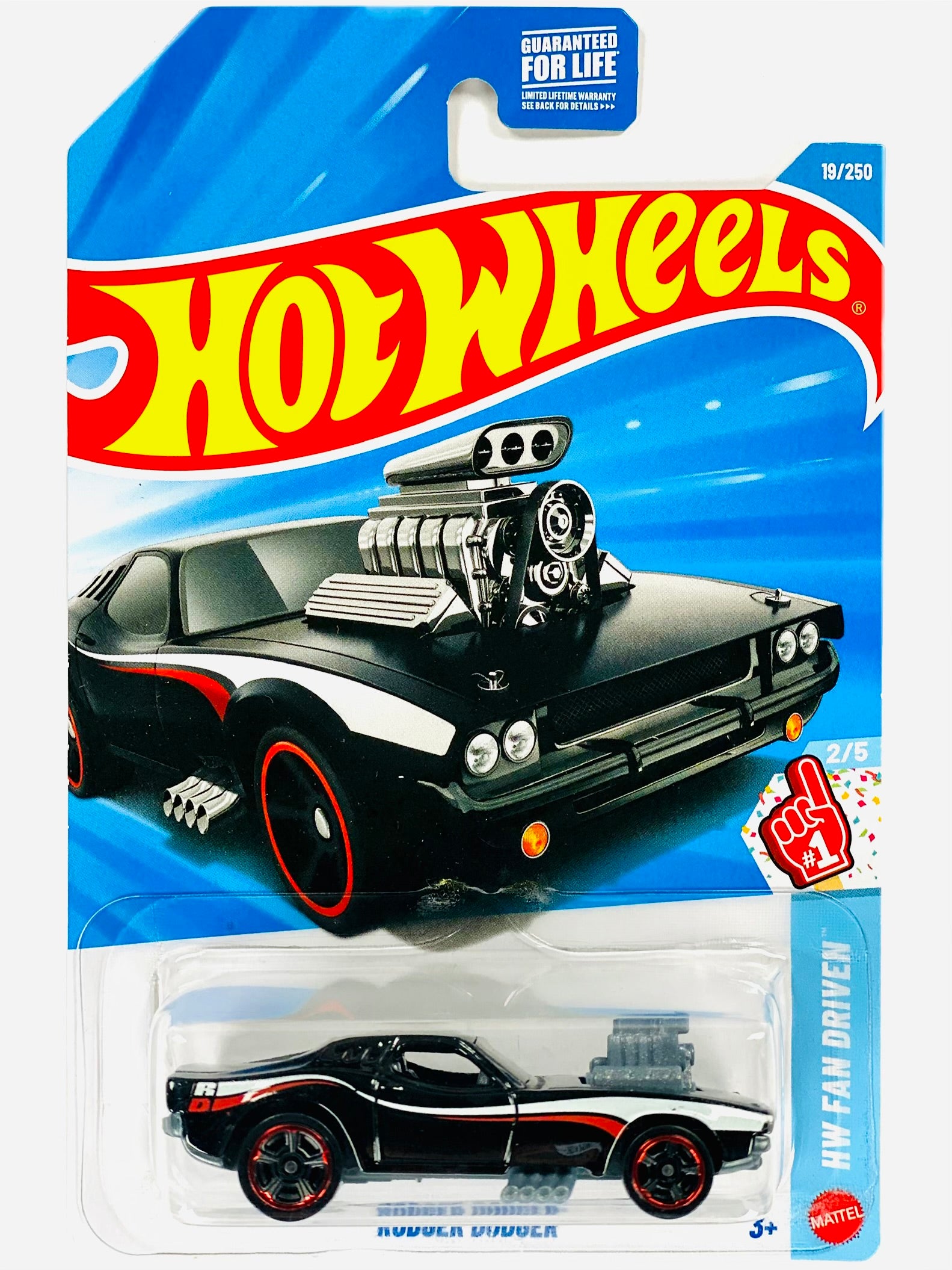 Hot Wheels HW Fan Driven Rodger Dodger Black (19/250) - Damaged