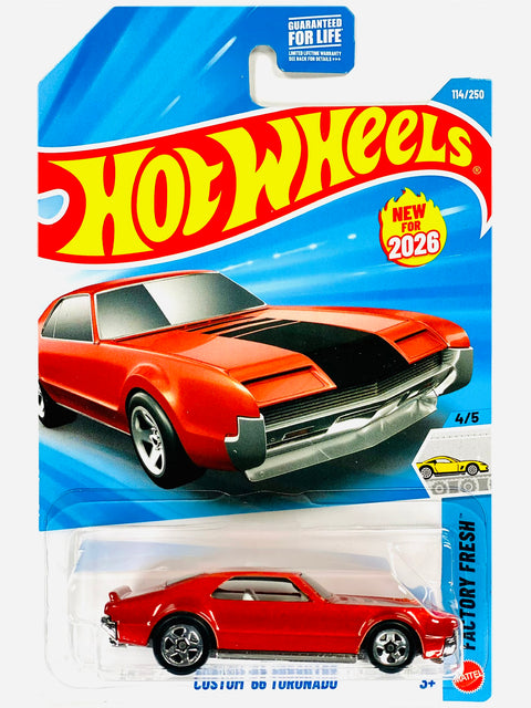 Hot Wheels Factory Fresh Custom '66 Toronado Orange (114/250) - Damaged Card