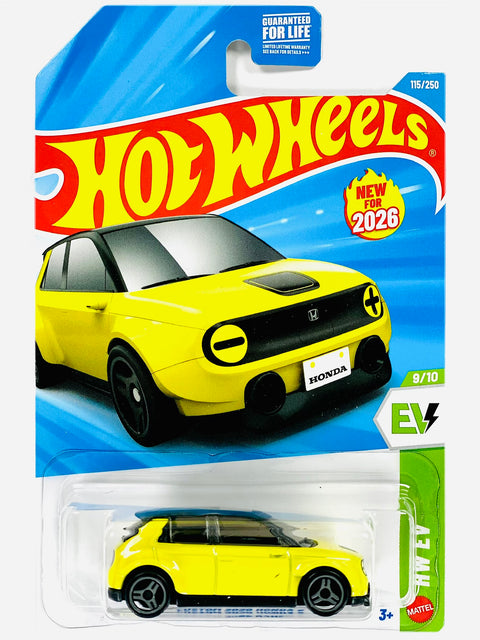 Hot Wheels HW EV Custom 2020 Honda e Yellow (115/250) - Damaged Card