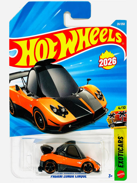 Hot Wheels Exoticars Pagani Zonda Cinque Orange (26/250) - Damaged Card