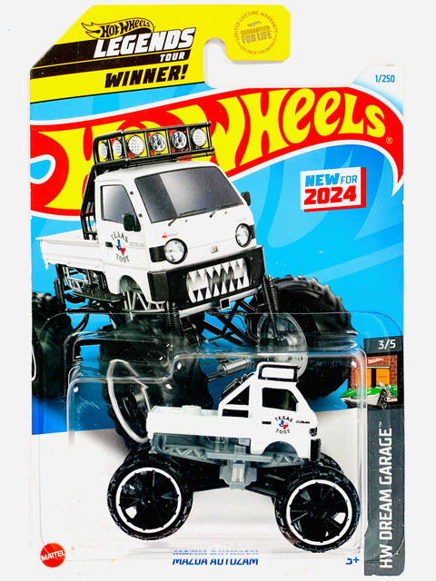 Hot Wheels Legends Tour HW Dream Garage Mazda Autozam White (1/250) - Damaged Card