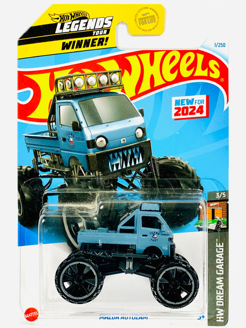 Hot Wheels Legends Tour HW Dream Garage Mazda Autozam Blue (1/250) - Damaged Card