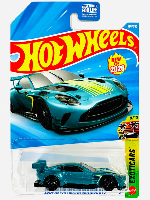 Hot Wheels Exoticars 2024 Aston Martin Vantage GT3 (125/250) - Damaged Card