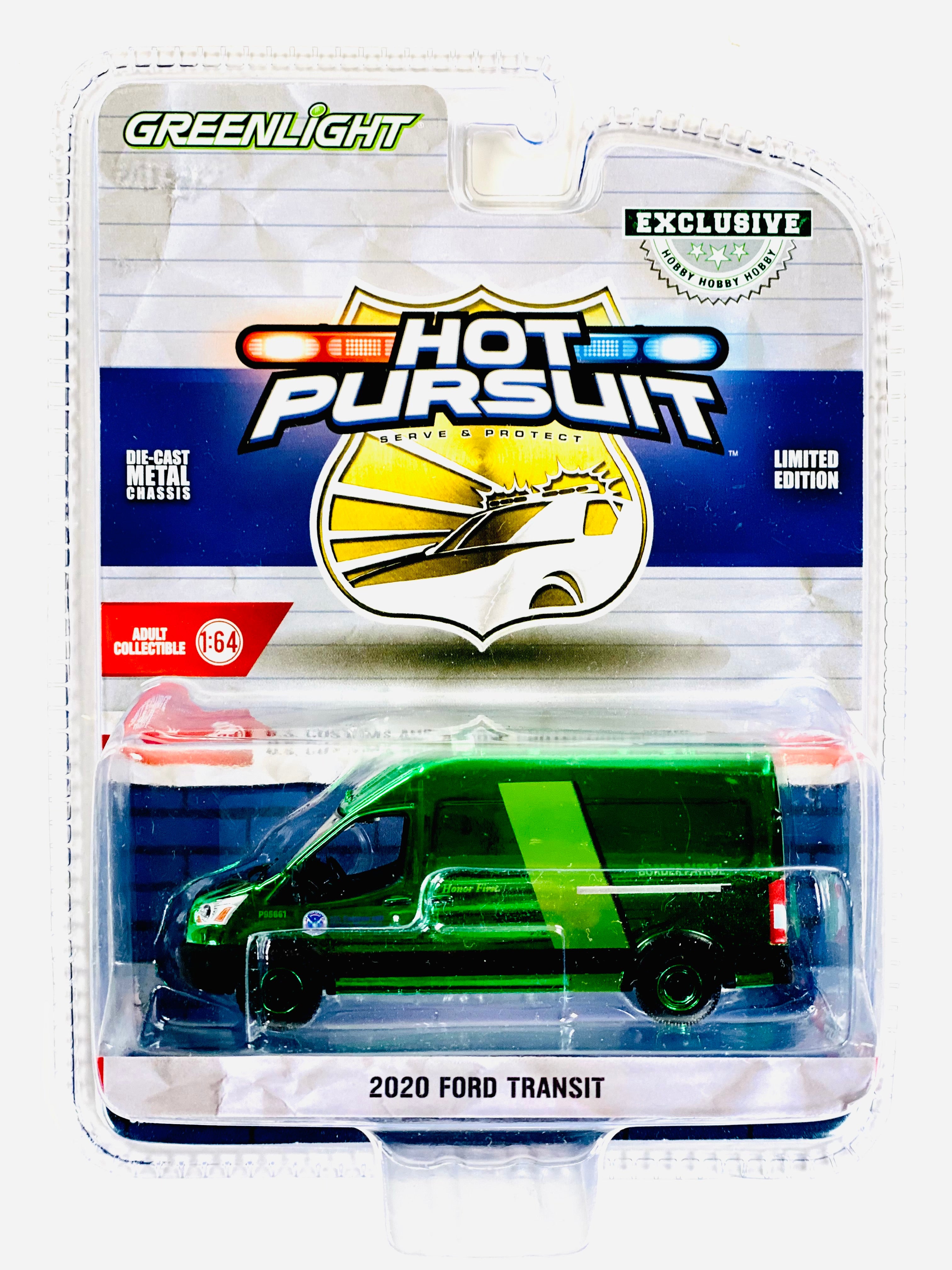 GREENLIGHT　2020FORDトランジット Greenlight Hot Pursuit 2020 Ford Transit Chase - Damaged Blister