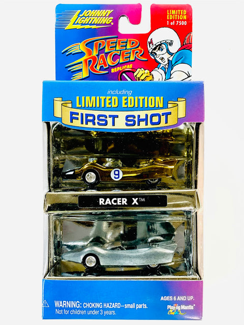 Johnny Lightning Speed Racer First Shot 2 Car Set Racer X - Damaged Box