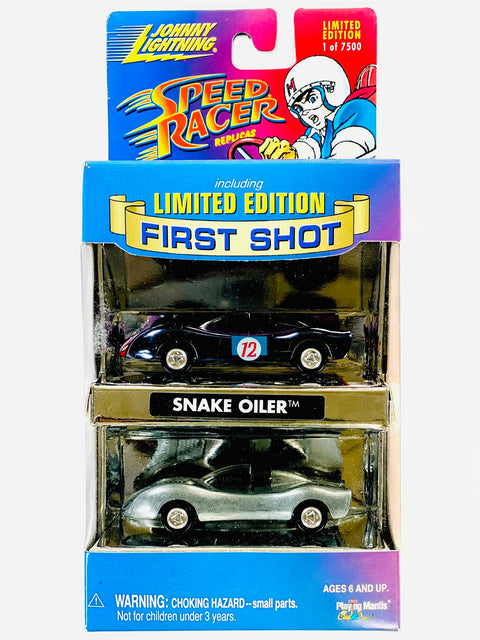 Johnny Lightning Speed Racer First Shot 2 Car Set Snake Oiler - Damaged Box