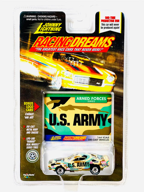 Johnny Lightning Racing Dreams Armed Forces Series U.S Army Funny Car - Damaged Card/Blister