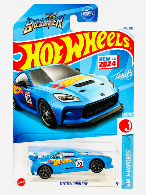 Hot Wheels HW J-Imports Toni Breidinger Toyota GR86 Cup Blue (203/250) - Damaged Card/Blister