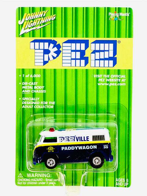 Johnny Lightning Playing Mantis PEZ VW Paddywagon - Damaged Card/Blister