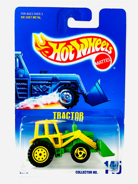 Hot Wheels 1991 Tractor No. 145 Green & Yellow - Damaged Card/Blister