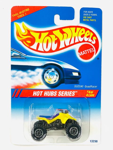 Hot Wheels 1995 Hot Hubs Series Suzuki Quad Racer - Damaged Card/Blister