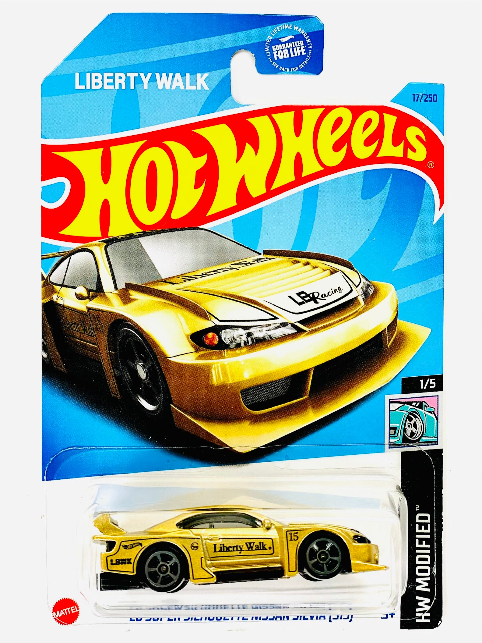 Hot Wheels Modified LB Super Silhouette Nissan Silvia S15 Gold (17