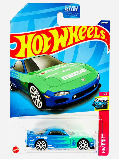 Hot Wheels HW Drift Falken '95 Mazda RX7 (177/250) - Damaged Card/Blister