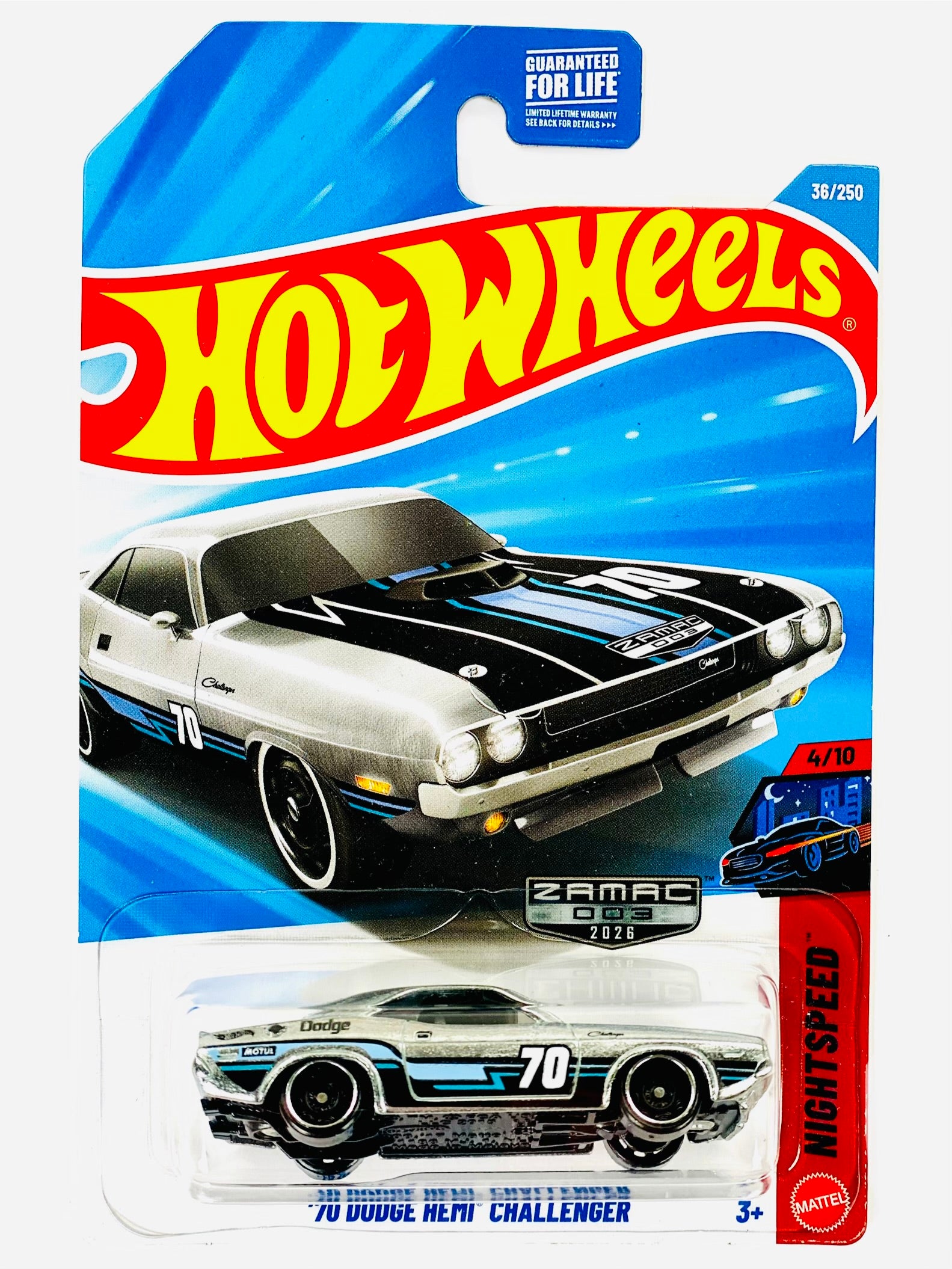 Hot Wheels Nightspeed Zamac '70 Dodge HEMI Challenger (36/250