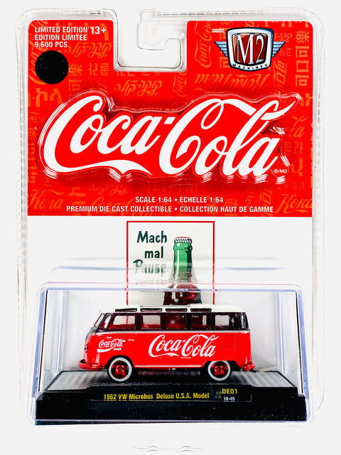 M2 Machines Coca Cola 1962 VW Microbus Deluxe USA Model Chase - Damaged Blister