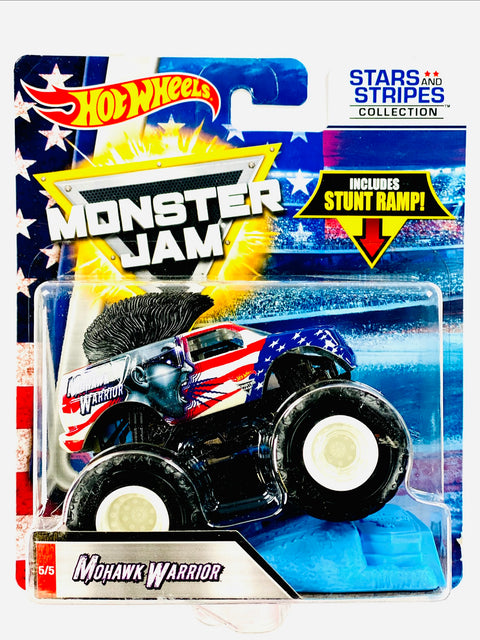 Hot Wheels Monster Jam Stars & Stripes Collection Mohawk Warrior - Damaged Card/Blister