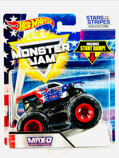 Hot Wheels Monster Jam Stars & Stripes Collection Max-D - Damaged Card/Blister