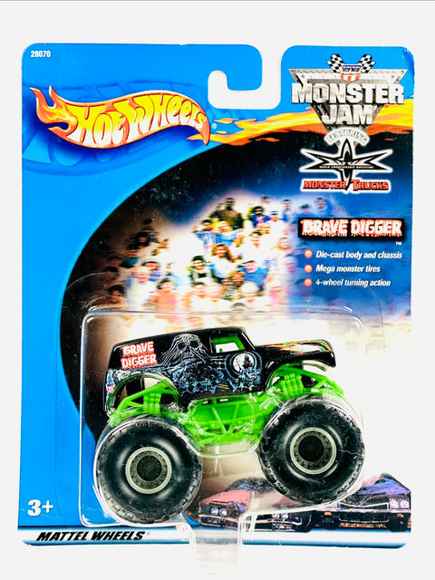 Hot Wheels 2001 Monster Jam Monster Trucks Grave Digger - Damaged Card