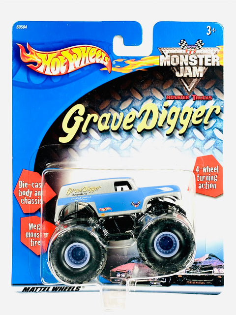 Hot Wheels 2001 Monster Jam Monster Trucks Grave Digger - Damaged Card