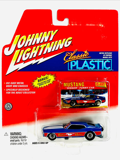 Johnny Lightning 2002 Classic Plastic Mustang "Digger" Funny Car - Damaged Card/Blister