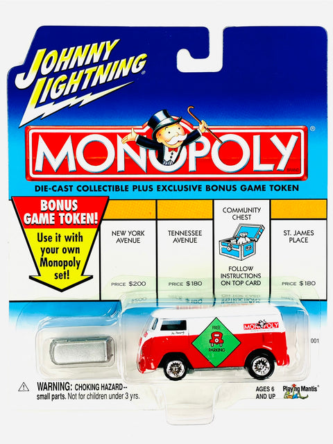 Johnny Lightning Monopoly Free Parking '60 VW Van - Damaged Card/Blister