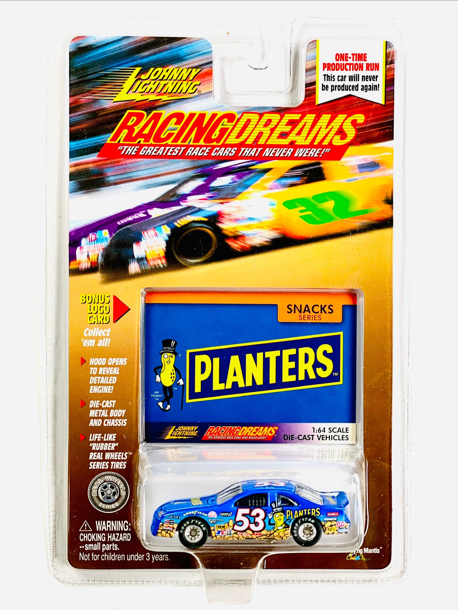 Johnny Lightning Racing Dreams Snack Series Planters Car - Damaged