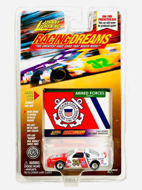 Johnny Lightning Racing Dreams Armed Forces United States Coast Guard Car - Damaged Card/Blister
