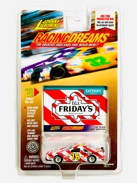 Johnny Lightning Racing Dreams Eateries TGI Fridays Car - Damaged Card/Blister