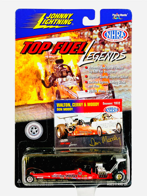 Johnny Lightning NHRA Top Fuel Legends Walton, Cerny & Moody Don Moody - Damaged Card/Blister