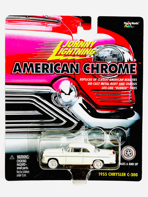 Johnny Lightning Playing Mantis American Chrome 1955 Chrysler C-300 - Damaged Card/Blister