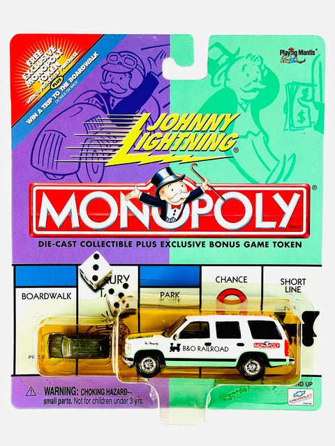 Johnny Lightning Monopoly B&O Railroad Chevy Tahoe - Damaged Card/Blister