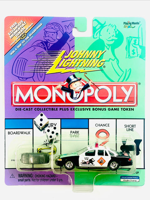 Johnny Lightning Monopoly Do Not Pass Go Crown Victoria - Damaged Card/Blister