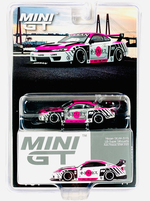 Mini GT Mijo Exclusive Nissan LB-Super Silhouette S15 SILVIA Auto Finesse SEMA 2023 #781 Chase